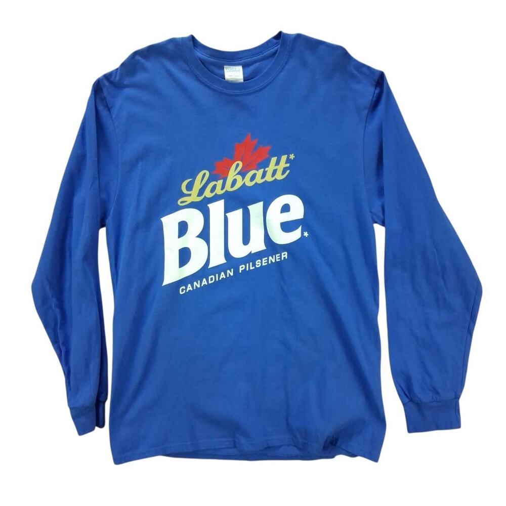 Labatt blue canadian pilsener mens Graphic Long Sleeve Shirt Logo Large L